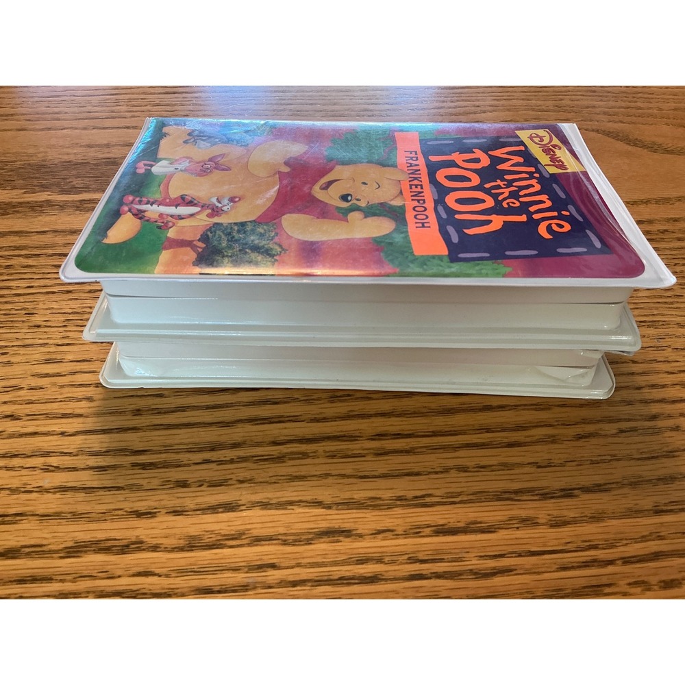 Disney Winnie the Pooh VHS Lot Un-Valentine's Day Frankenpooh Clamshell Cases - Picture 6 of 8